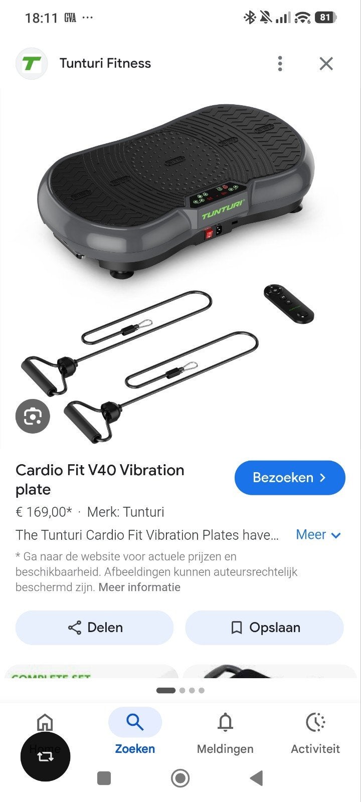 Tunturi powerplate, Sports & Fitness, Enlèvement