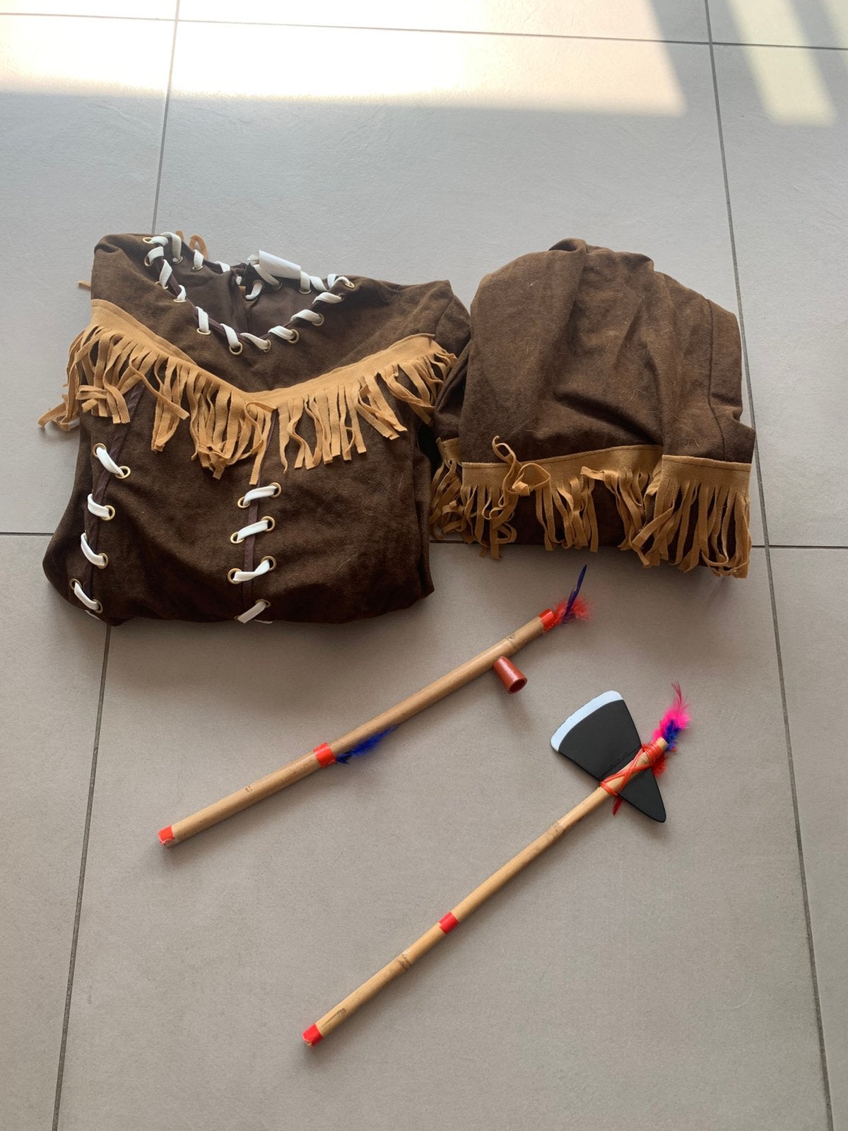 Indianenkostuum en accessoires, Enfants & Bébés, Costumes de carnaval & Déguisements, Enlèvement, Comme neuf