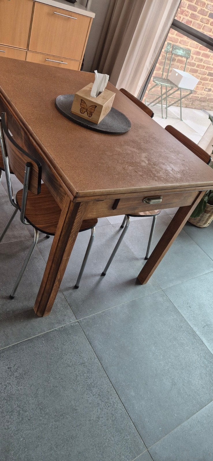 Tafel met stoelen, Enlèvement, Utilisé, Vintage, 4 à 6 chaises