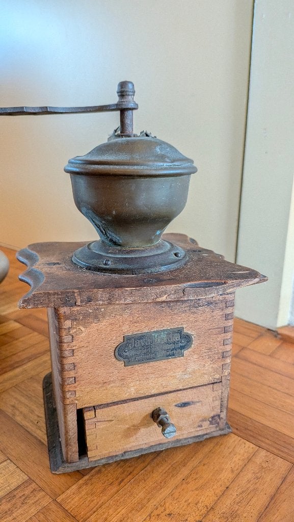 Antieke koffiemolen Java Mokka – Duitsland (ca. 1900), Antiek en Kunst, Ophalen