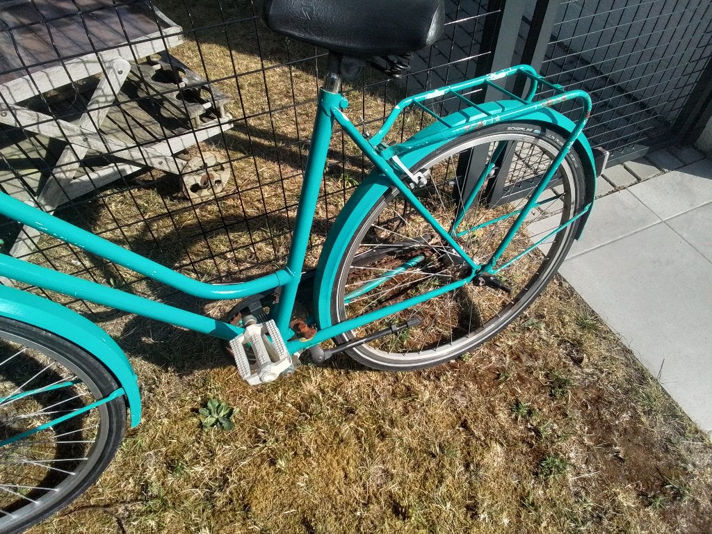 Fiets met mandje, Fietsen en Brommers, Ophalen, Gebruikt, Velgrem, 22 inch