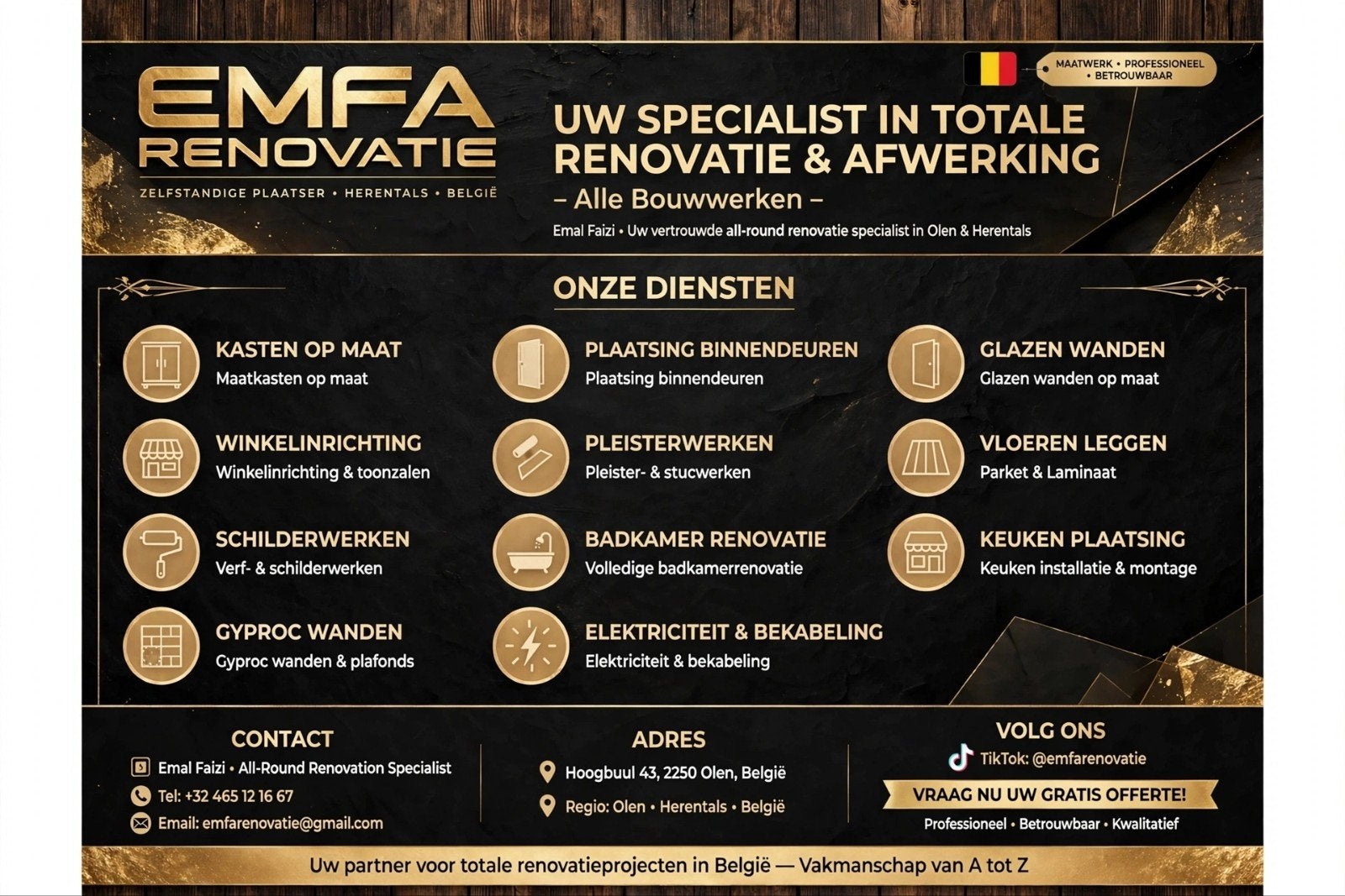 renovatie, Ophalen of Verzenden