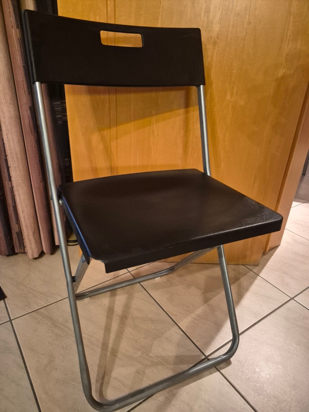 3 chaises pliante noir Gunde Ikea, Enlèvement