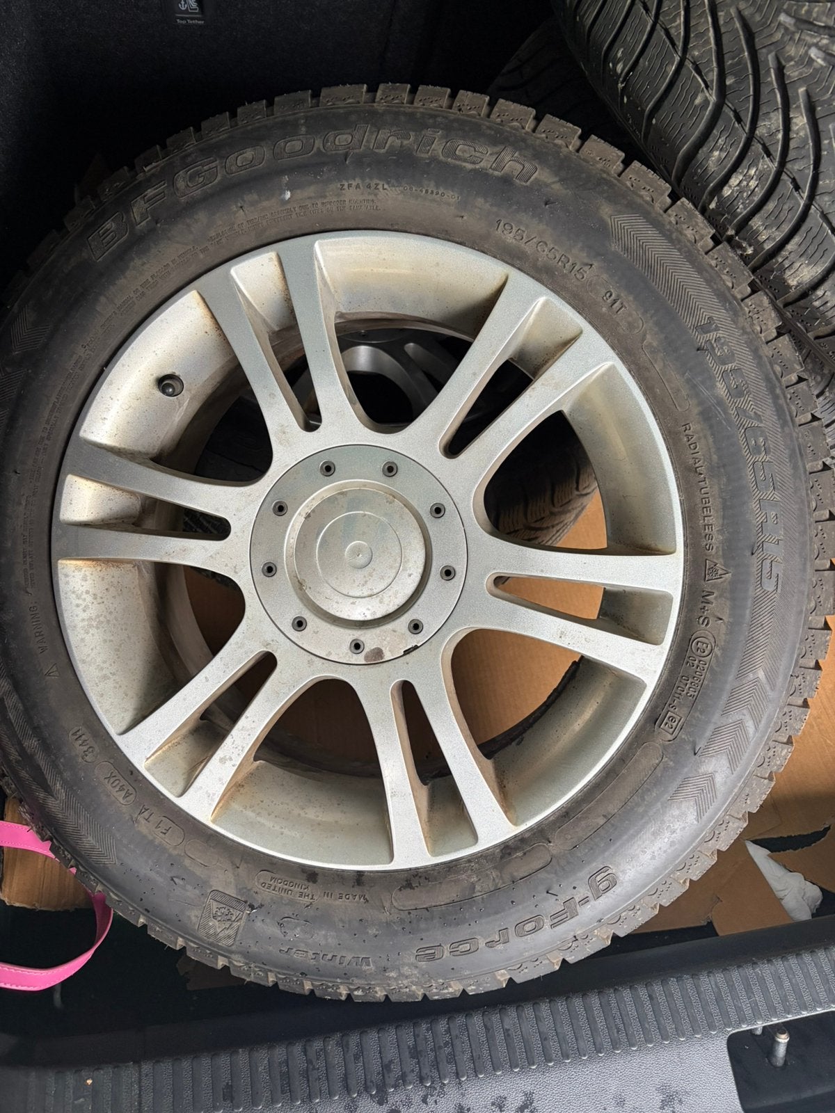 Jantes pneus hiver golf 5x112, Ophalen, Winterbanden, Band(en)