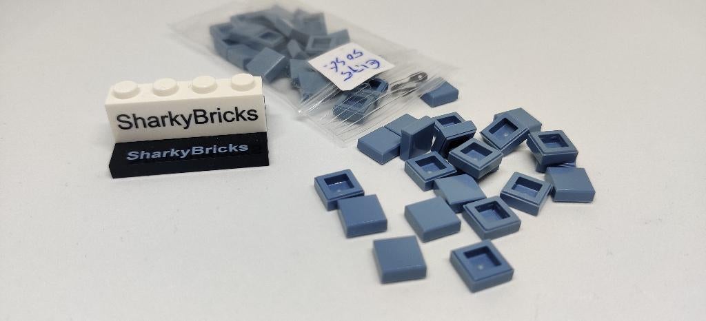 Lego Tile Dots Vierkant Sand Blue per 50 stuks (Nieuw), Overige thema's, Lego, Nieuw, Ophalen of Verzenden