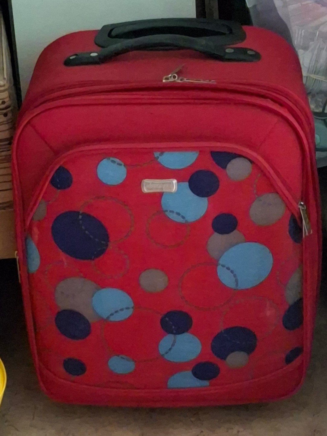 Reiskoffer op wieltjes, Gebruikt, Ophalen of Verzenden, Zacht kunststof, 35 tot 45 cm