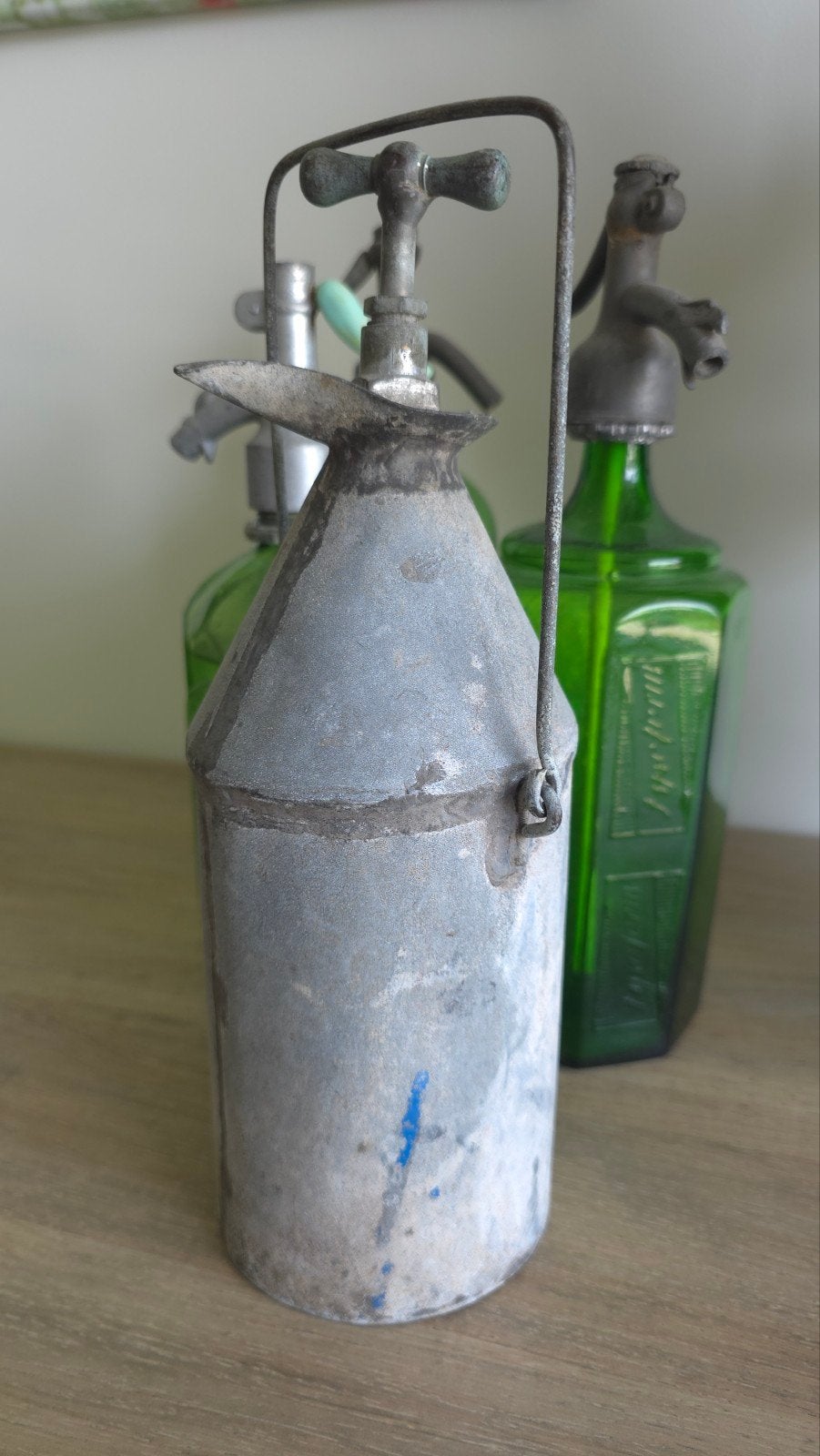 Zinken fles, Ophalen