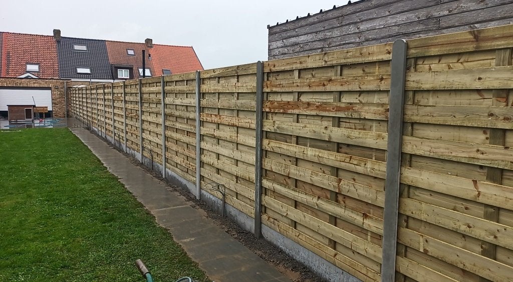 Betonpalen/platen voor afsluiting met houten panelen, Enlèvement, Neuf