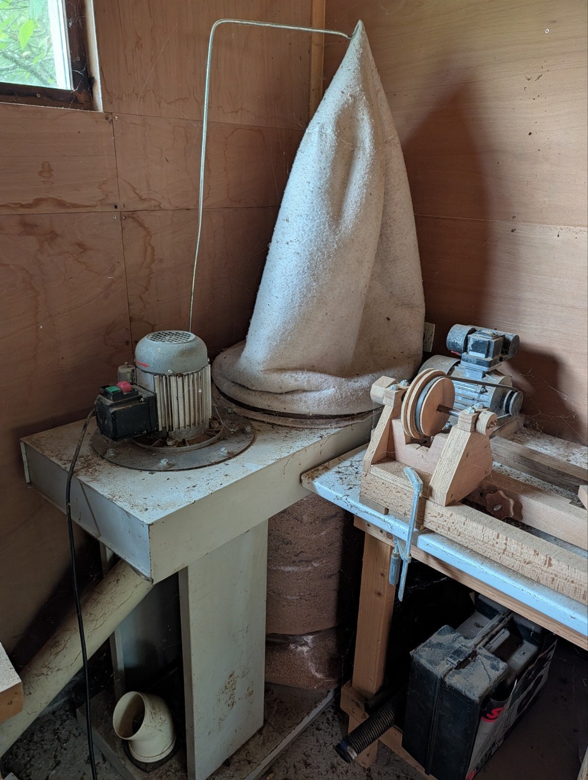 Stofafzuiging houtspanen, Ophalen, Gebruikt, Afzuiger