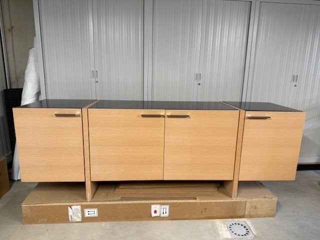Dressoir Belgische makelij Aurora, Enlèvement, Comme neuf, Chêne, Avec tablette(s)