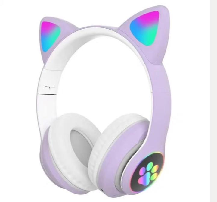 Prachtige luxe headset Bluetooth draadloos met kattenoren