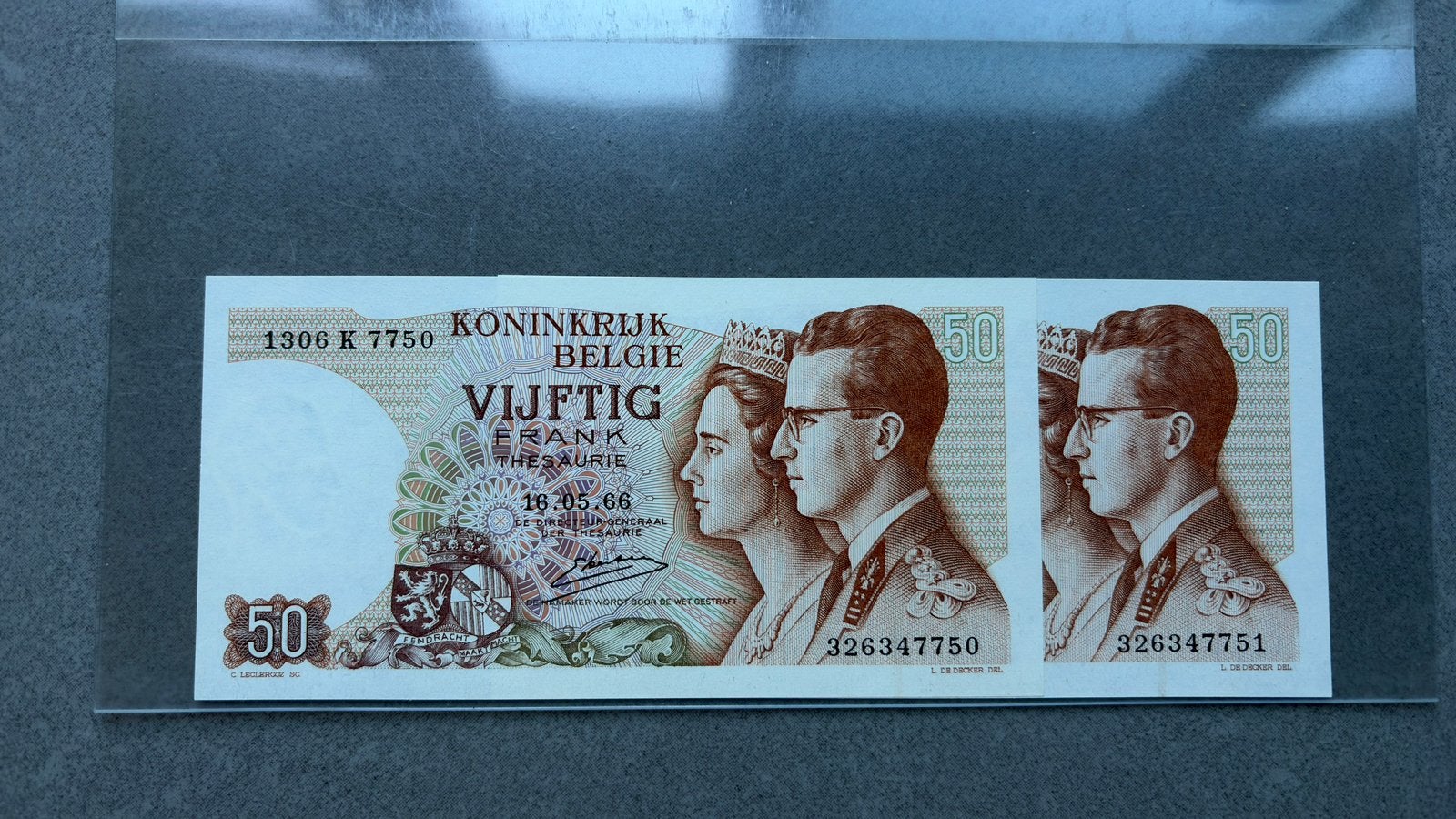 50 frank - model 1966 handtekening Emiel Kestens, Postzegels en Munten, Bankbiljetten | België, Ophalen of Verzenden