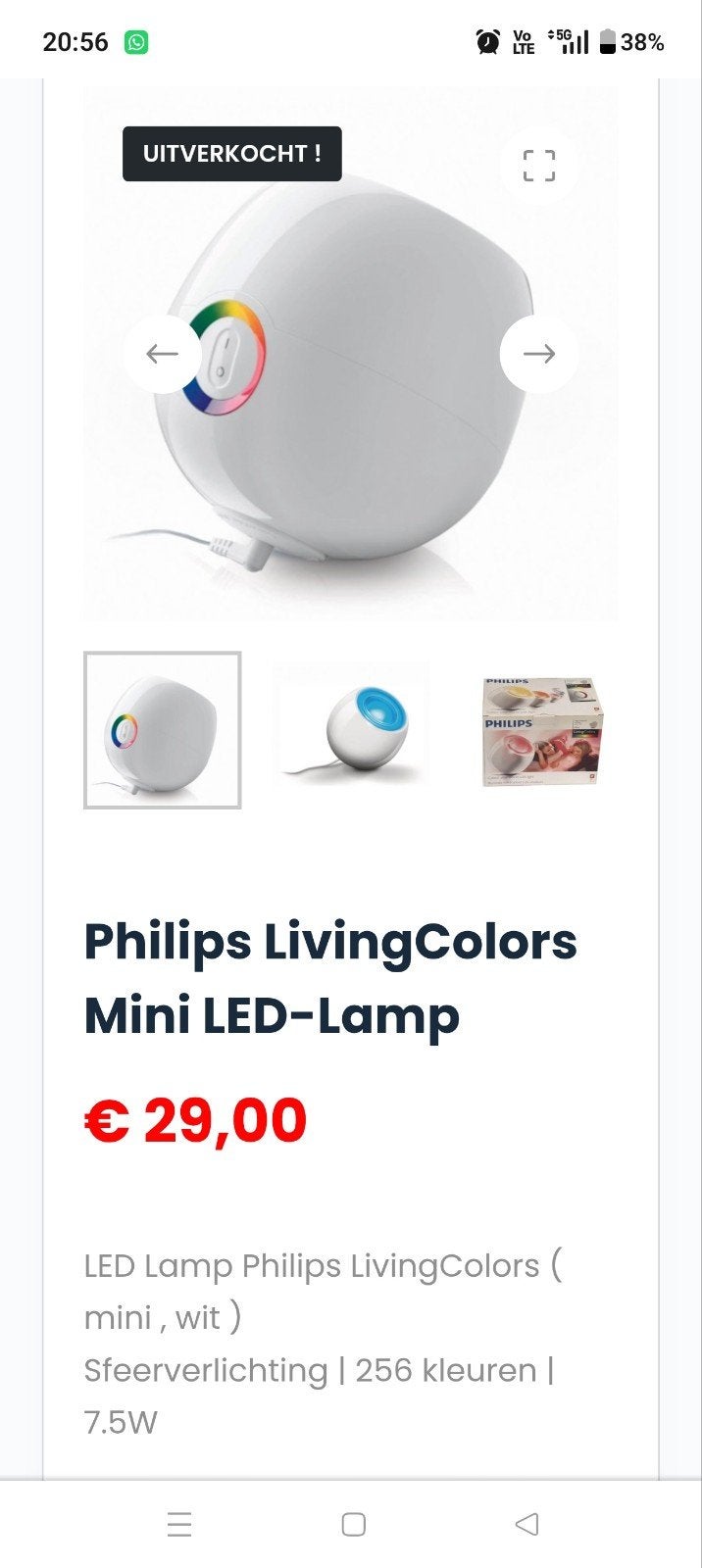 Ampoule LED Philips Living Colors, Enlèvement ou Envoi, Comme neuf