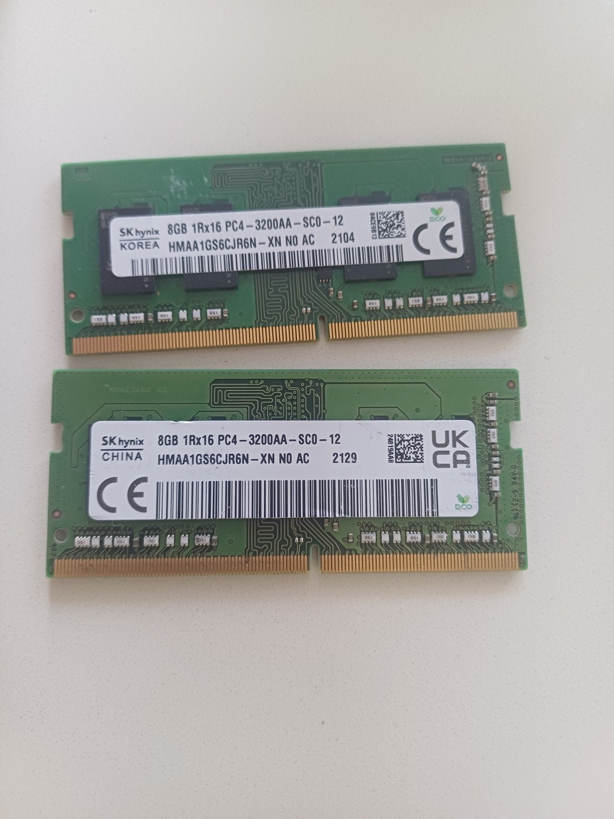 8gb 1Rx16 pc4 3200AA Sodimm (2 stuks beschikbaar), Computers en Software, RAM geheugen, Ophalen of Verzenden