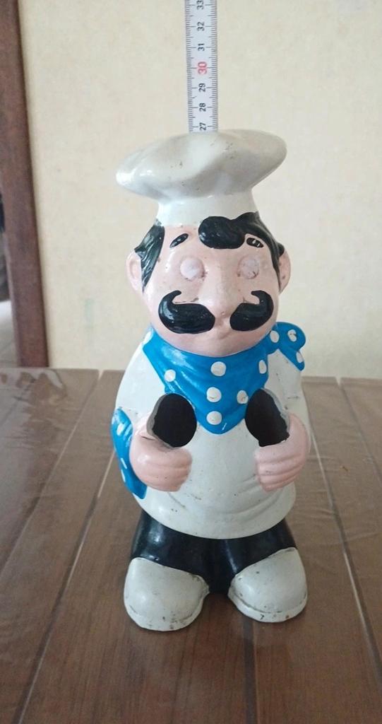 Pièce de cuisine décorative - Chef - Porte-cuillère, Enlèvement ou Envoi, Utilisé, Pierre, Poterie ou Céramique, Autres thèmes