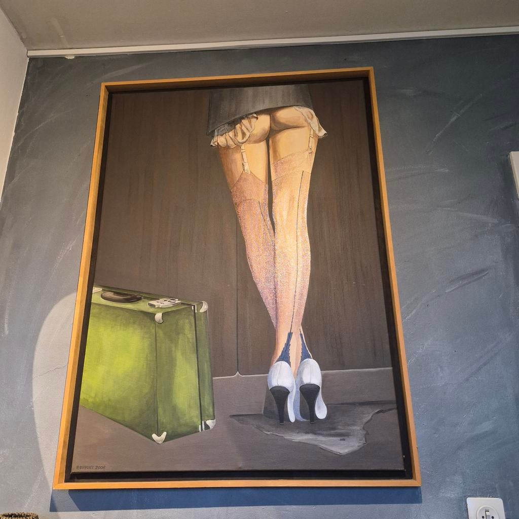 Groot schilderij, Antiek en Kunst, Kunst | Schilderijen | Klassiek, Ophalen of Verzenden