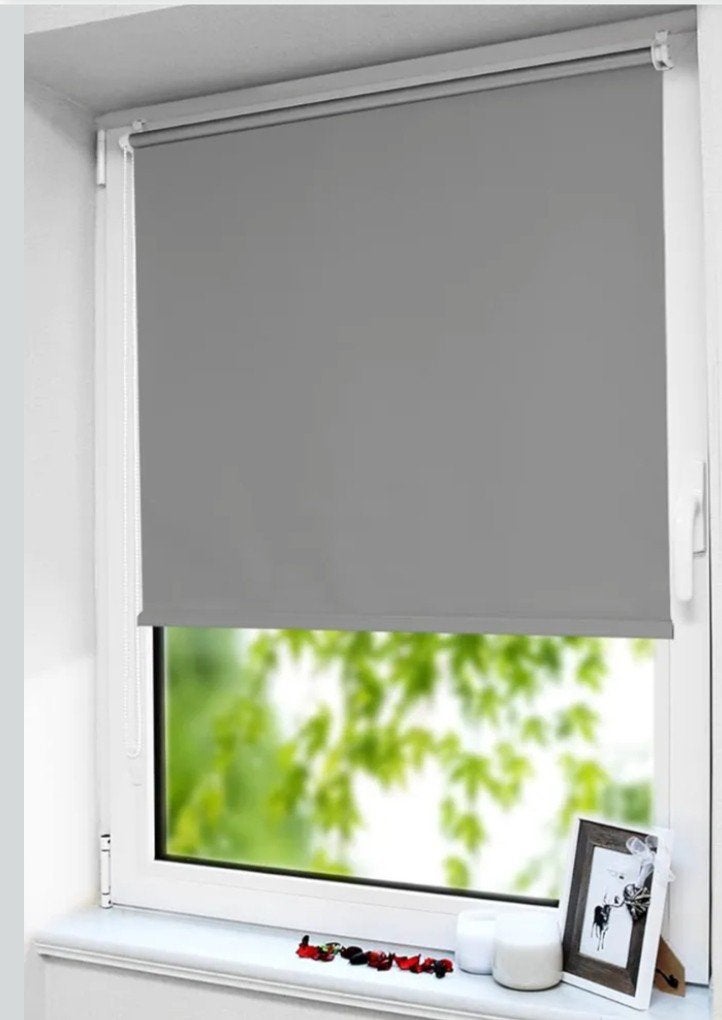 Store Occultant thermique avec ou sans perçage  65cm/100cm, Enlèvement, Gris, Store enrouleur, Occultant