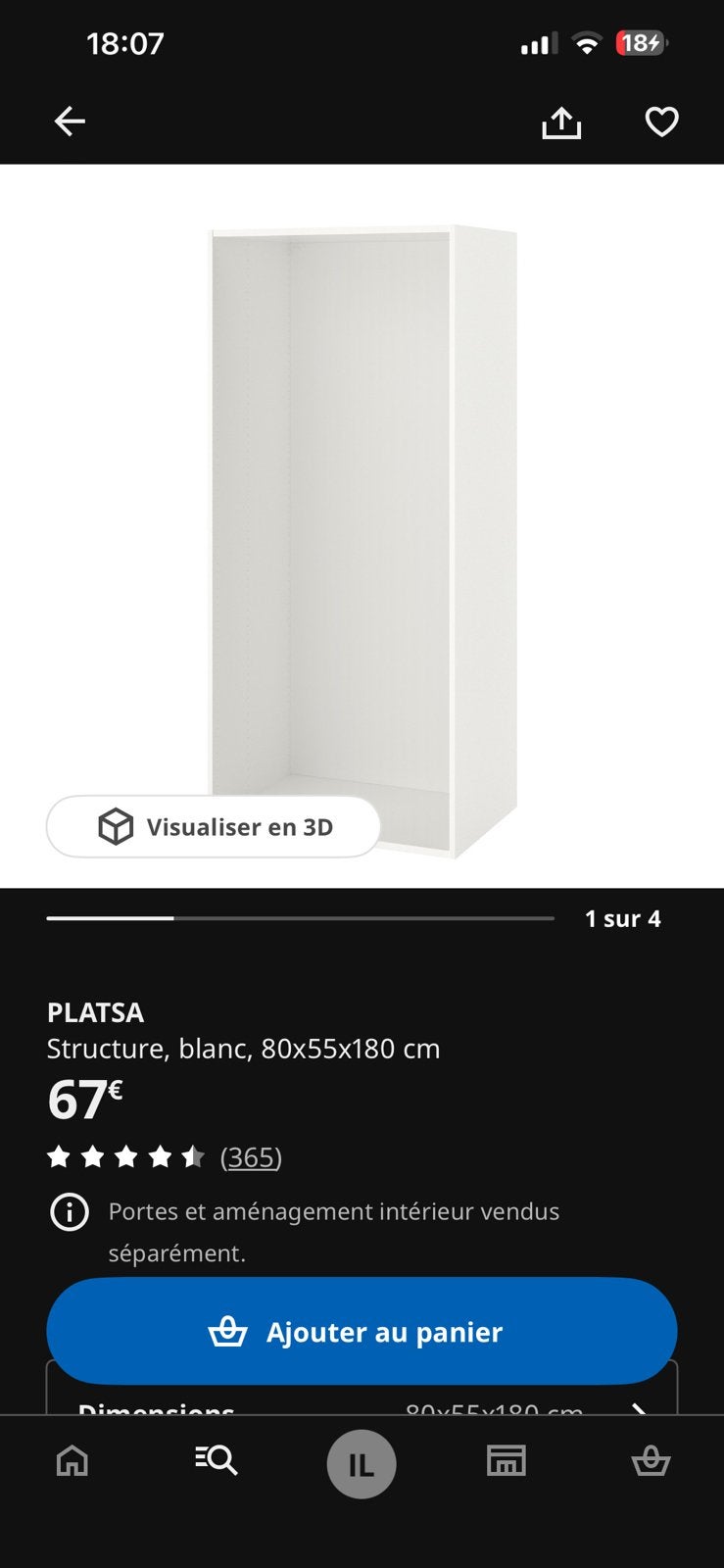 Ikea Platsa 2 kasten nieuwe kledingkasten, Ophalen, Nieuw, 50 tot 100 cm, 150 tot 200 cm