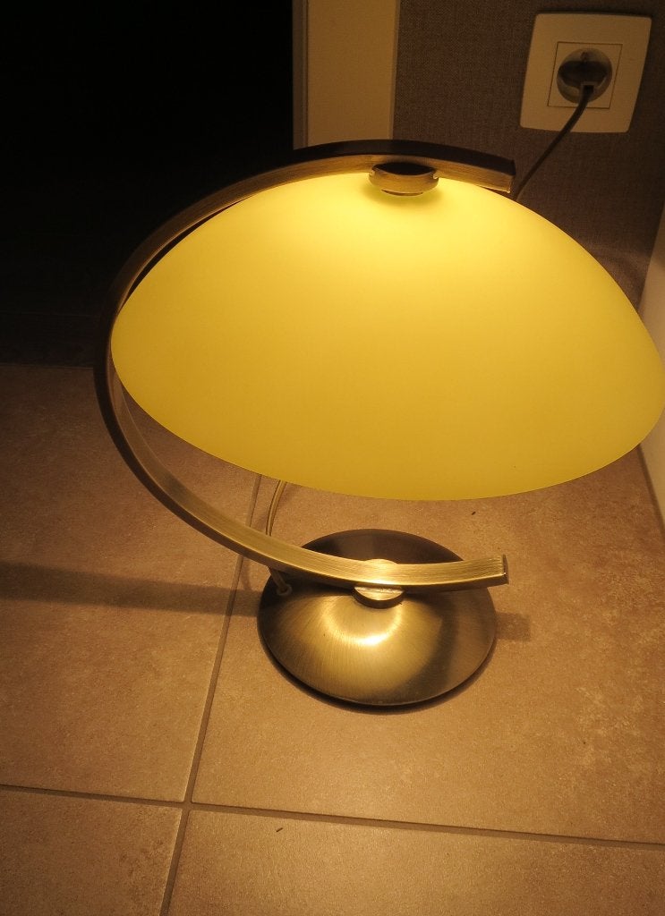 tafellamp, Lampe d'ambiance, Source lumineuse incluse, 38 cm, Verre