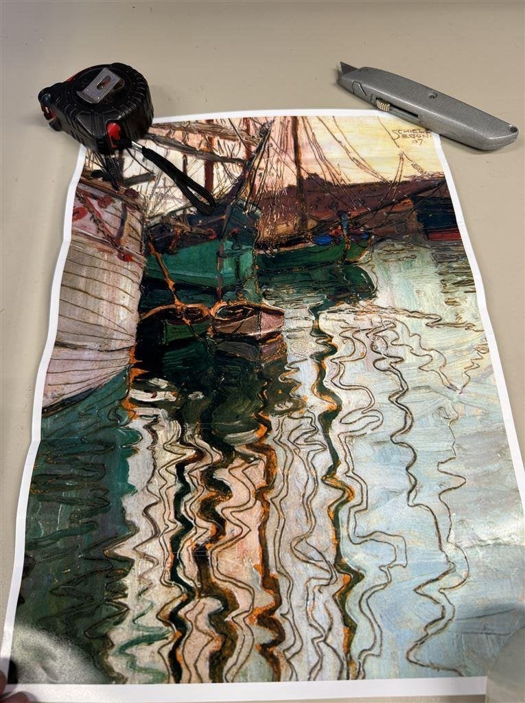 Egon Schiele - Schiele Hafen-triest post - schepen boten, Enlèvement ou Envoi, Comme neuf
