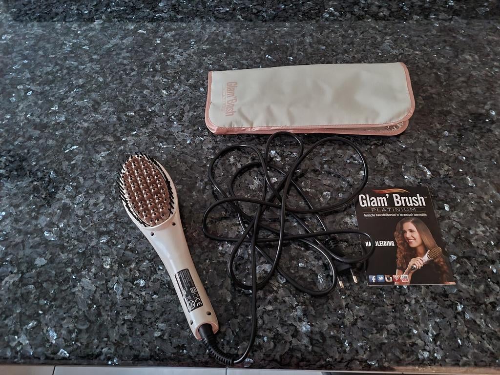 Glam Brush Platinum Keramische Stijltangborstel, Ophalen