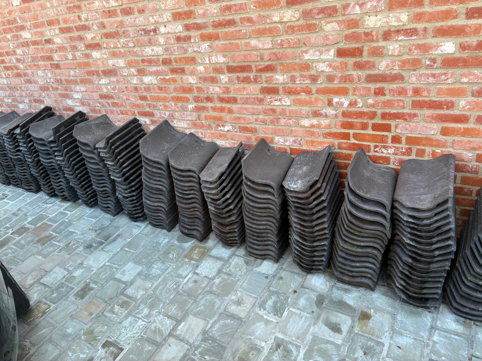 Oude Pottelbergse Pan 451 Vieilli blauw gesmoord, Doe-het-zelf en Bouw, Ophalen, Zo goed als nieuw, Blauw