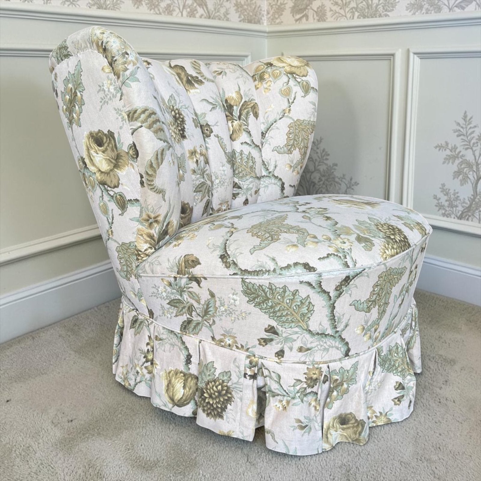vintage gebloemde fauteuils / cocktailstoel, Ophalen