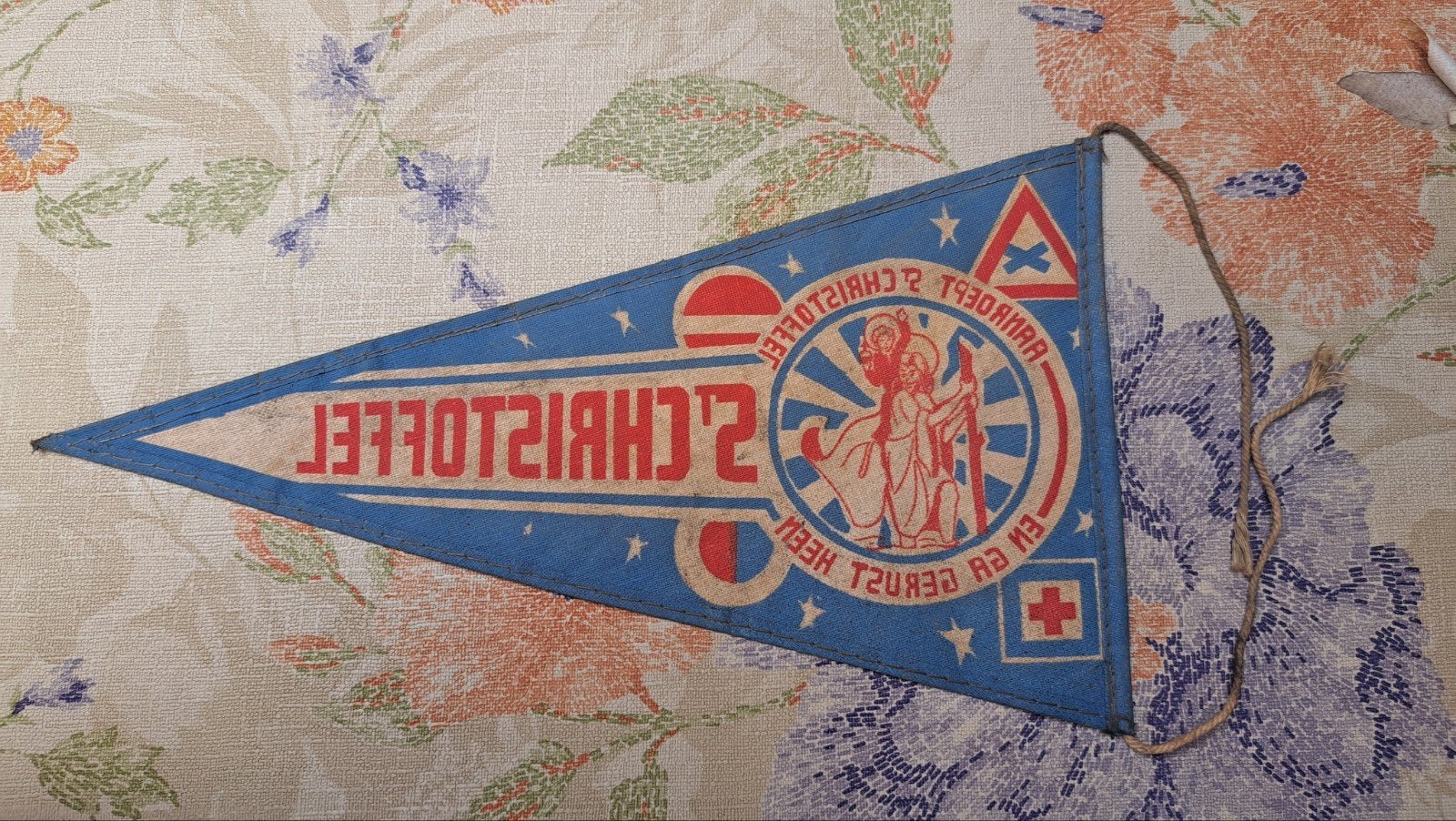 wimpel sint Christoffel, Ophalen of Verzenden