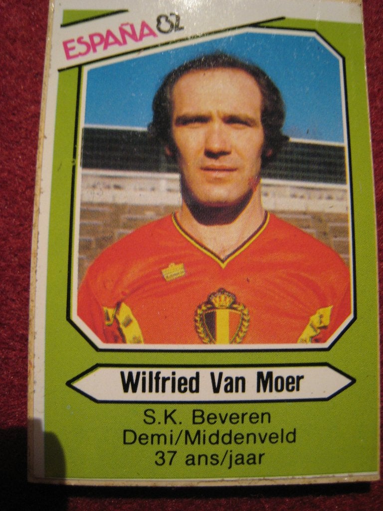 Pre Panini Spanje 82 Wilfried Van Moer SK Beveren, Verzenden, Gebruikt, Sticker