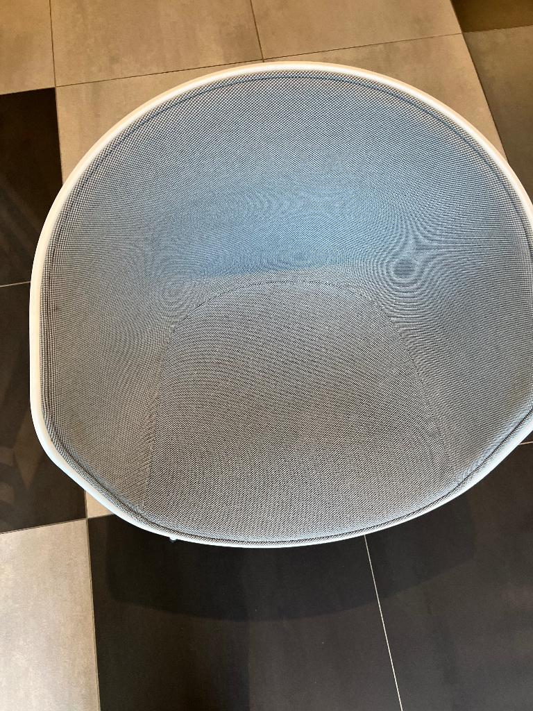 4 Kuipstoelen wit, Huis en Inrichting, Stoelen, Ophalen, Gebruikt, Wit, Metaal