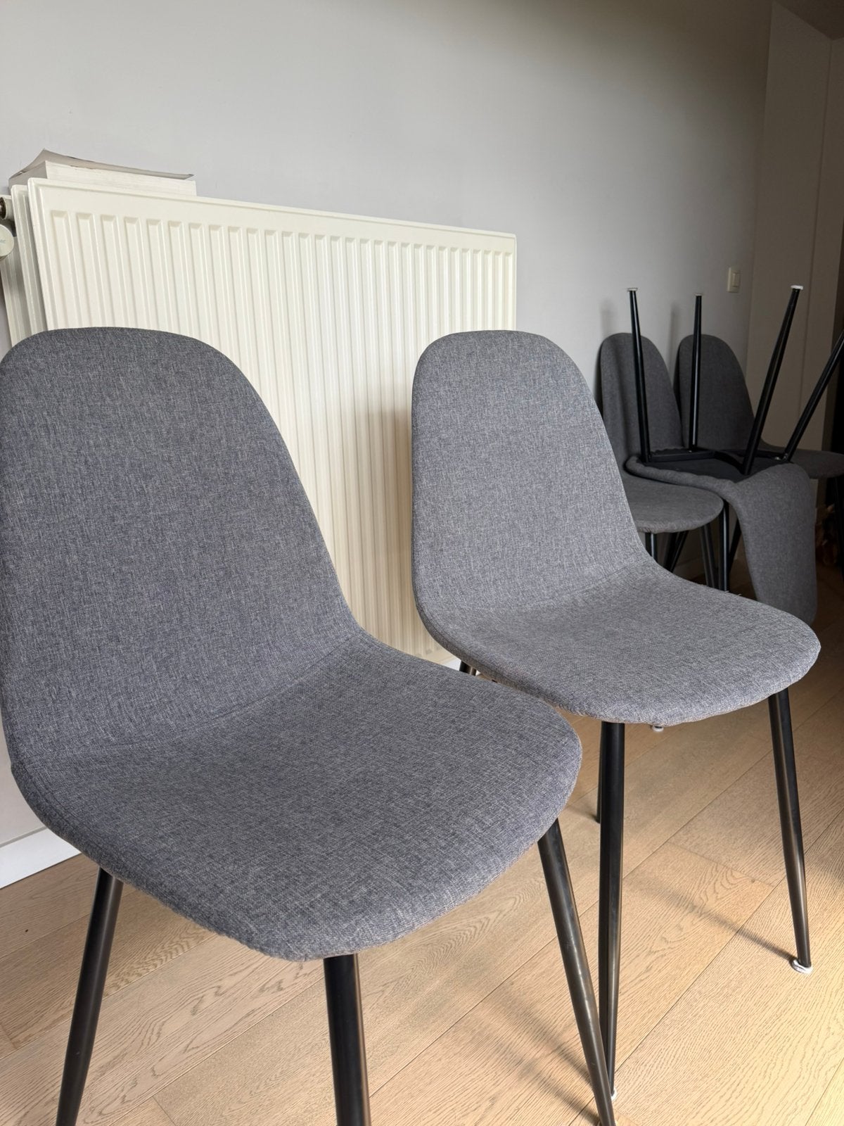 6 stoelen beschikbaar, Huis en Inrichting, Ophalen, Gebruikt, Vijf, Zes of meer stoelen, Stof