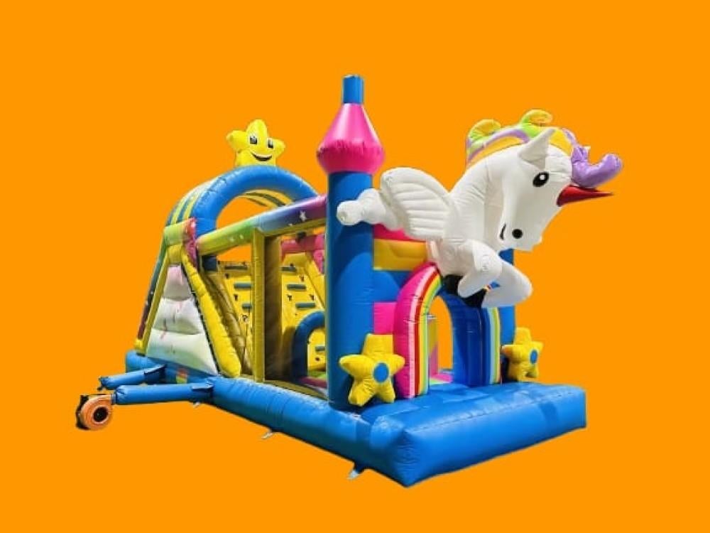 Nieuw springkasteel unicorn run, Ophalen