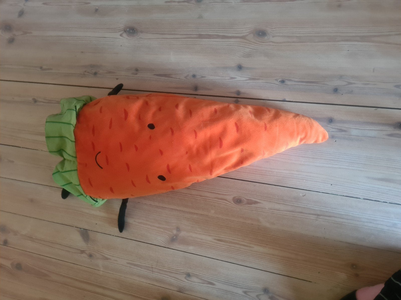 Knuffel - Wortel in fleece, Orange, Comme neuf, Autres types, Enlèvement