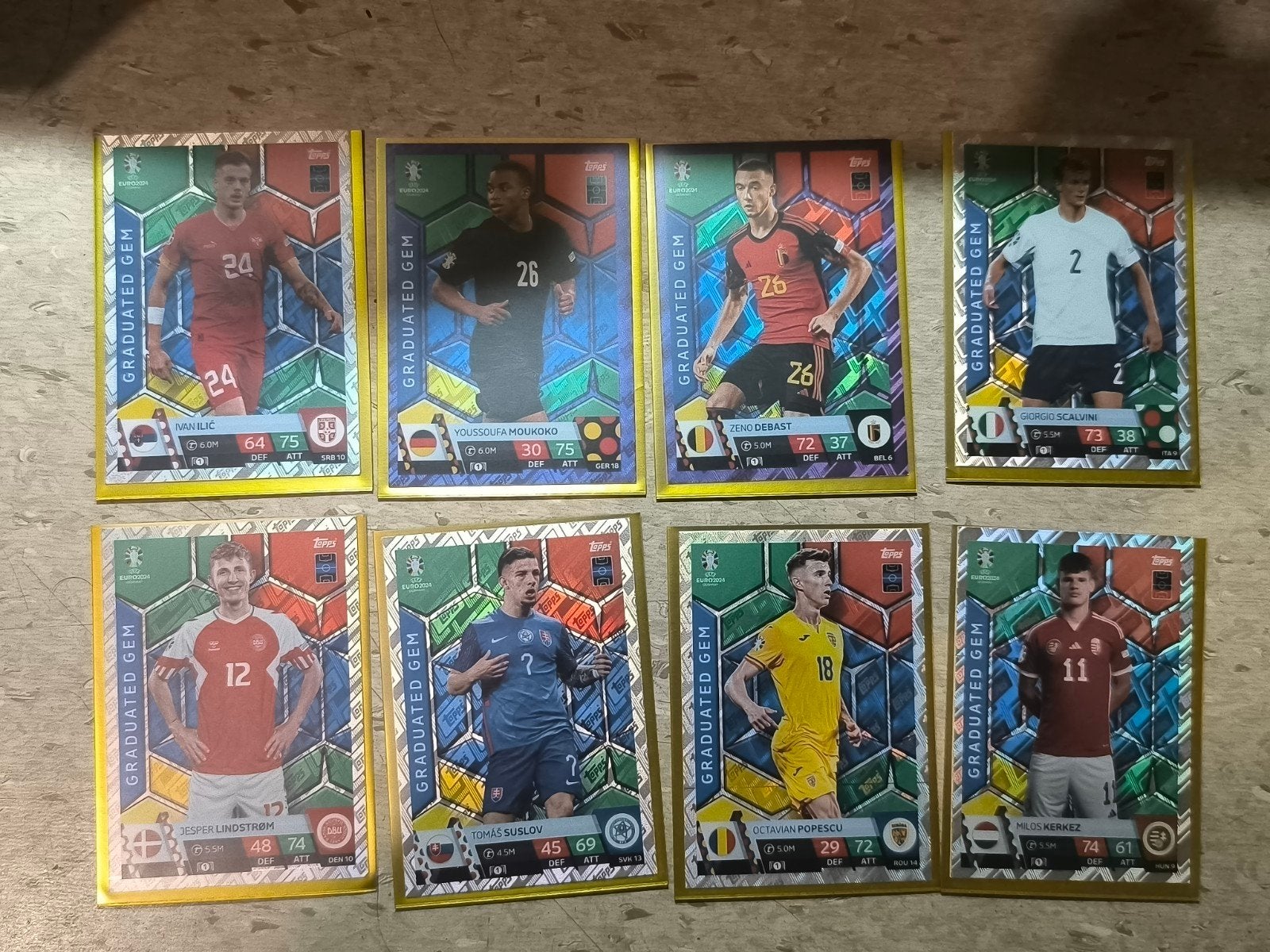 Topps Match Attax Euro 2024 – Graduated Gem Set van 8 (o.a., Timbres & Monnaies, Timbres | Antilles néerlandaises, Enlèvement