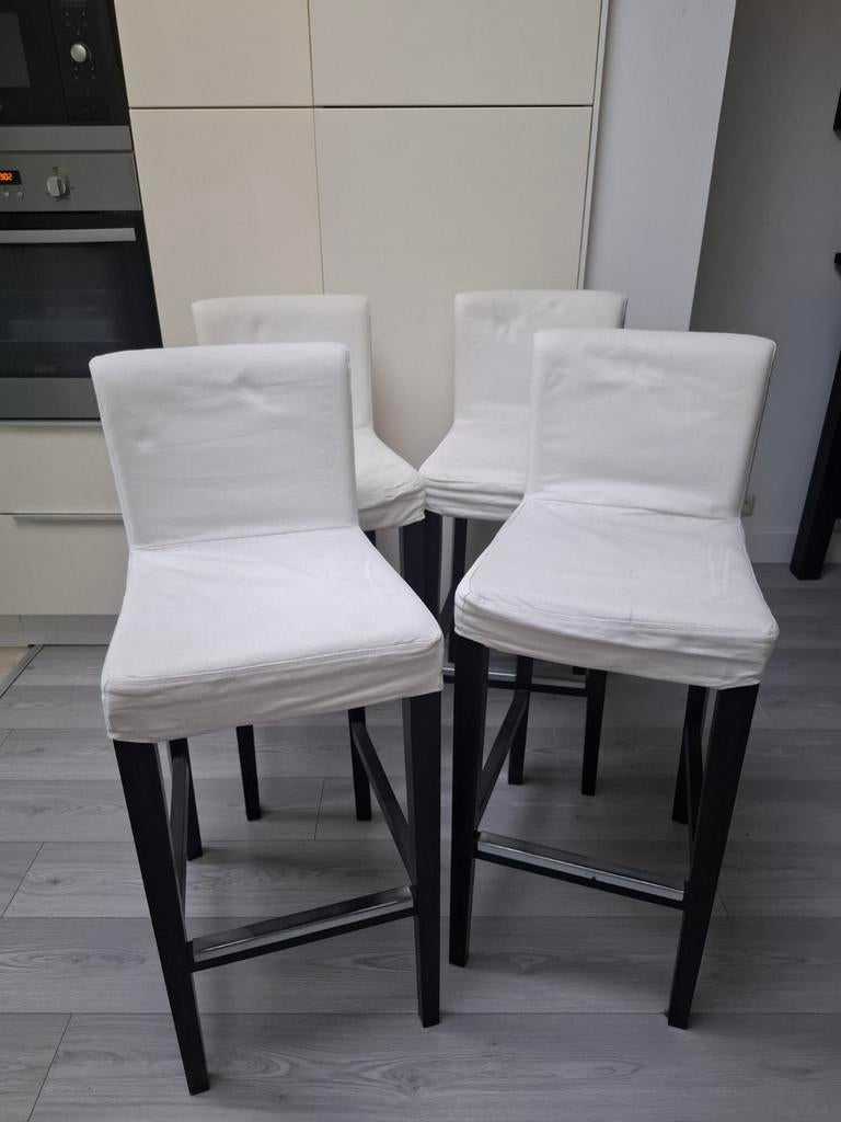 4 barstoelen 'Bergmund' 75cm., Huis en Inrichting, Barkrukken, Ophalen