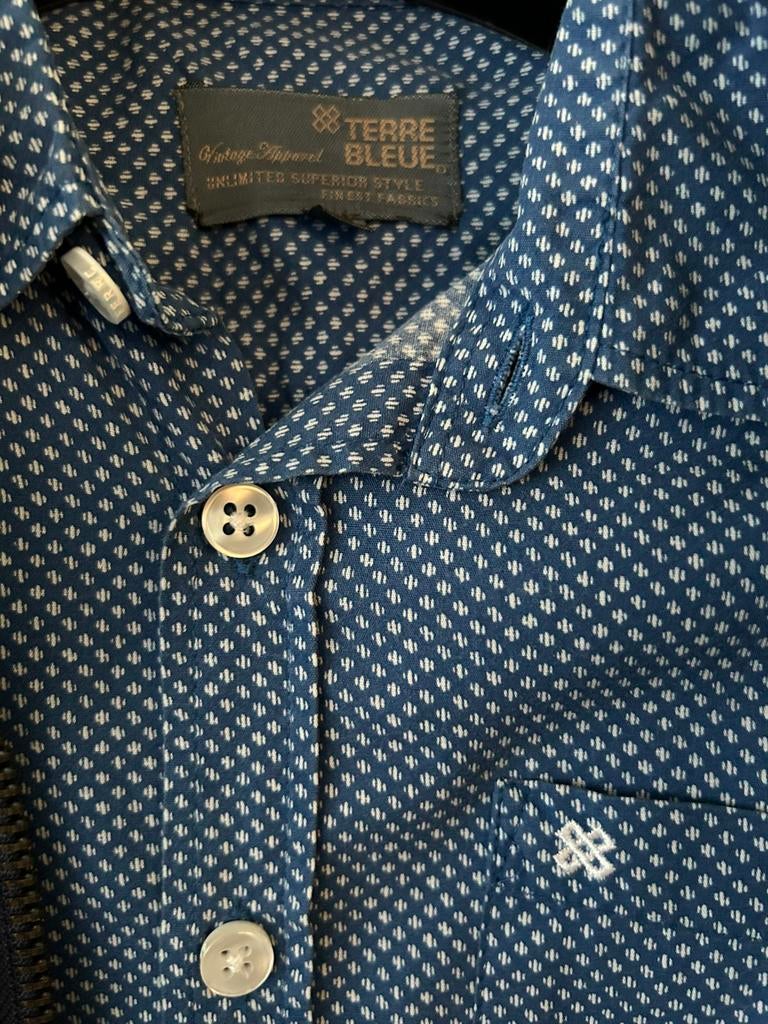 Terre bleue maat 140 hemd, Ophalen of Verzenden, Zo goed als nieuw, Blauw
