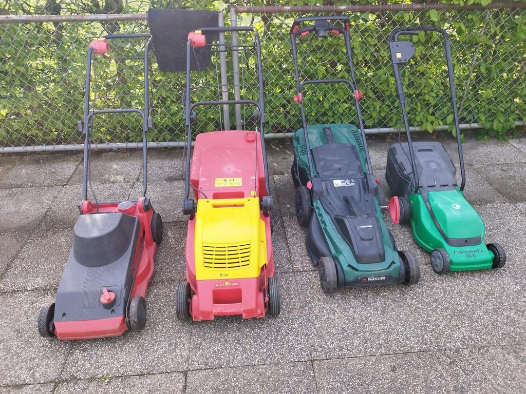 Elek grasmaaiers, Tuin en Terras, Grasmaaiers, Ophalen, Gebruikt, Opvangbak