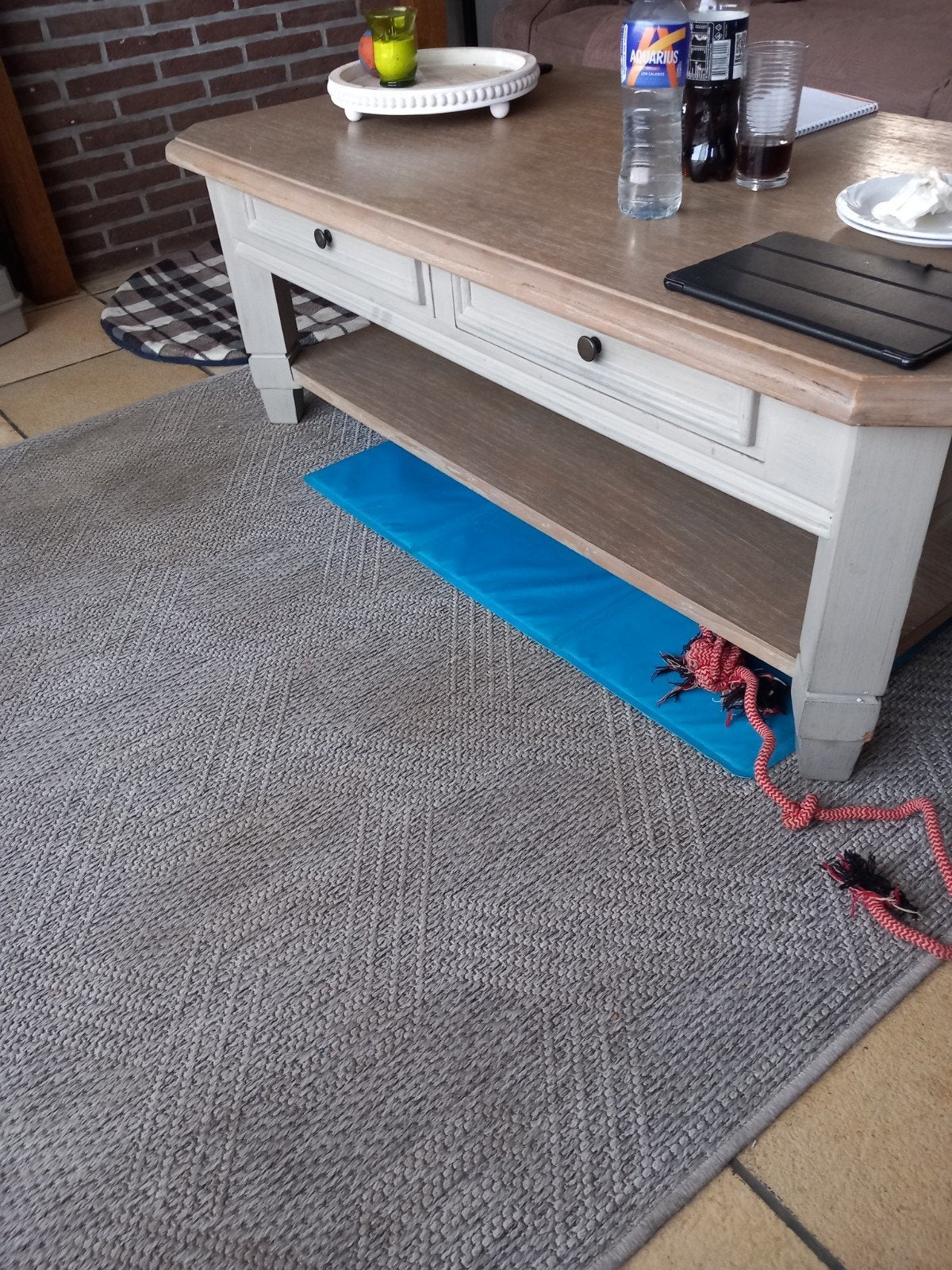 Eiken salontafel met 4 laden., Huis en Inrichting, Tafels | Salontafels, Ophalen