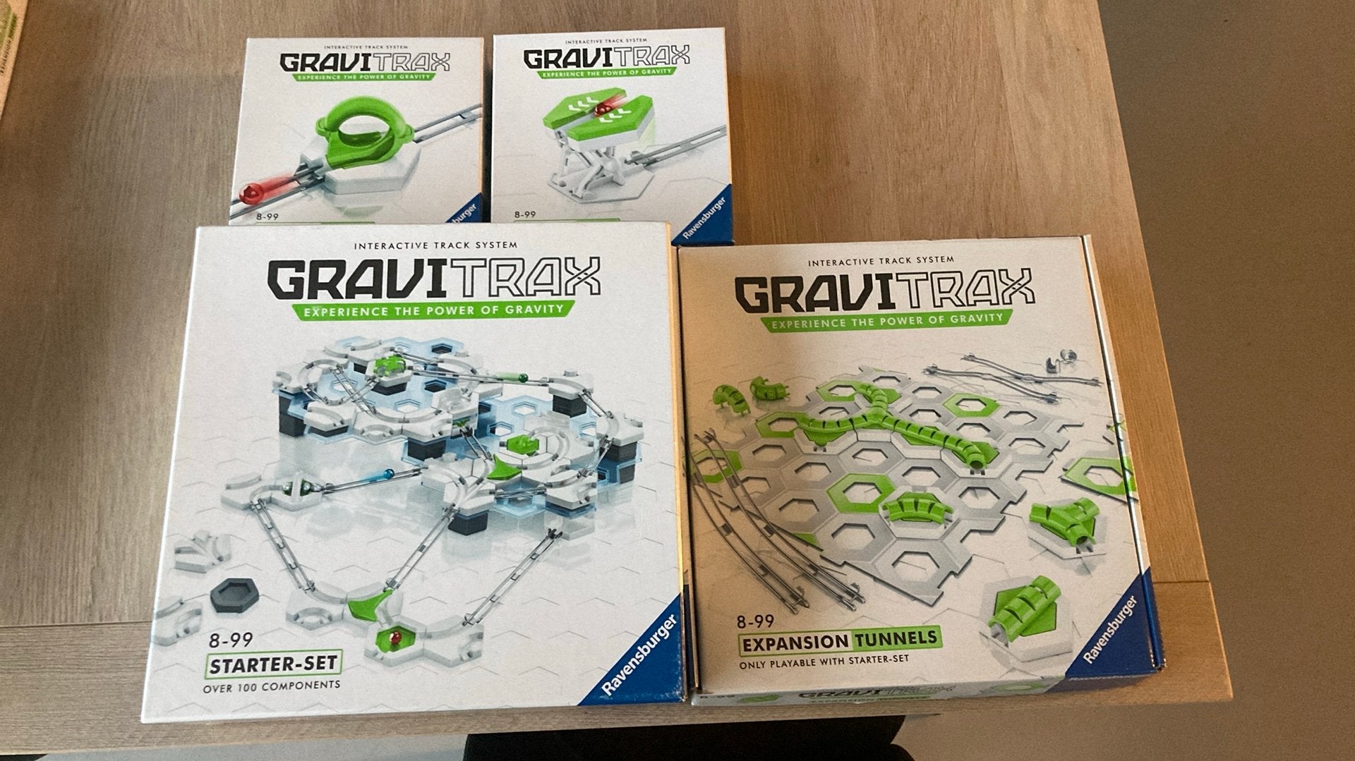 gravi trax set - knikkerbaan met uitbreidingen, Ophalen, Zo goed als nieuw