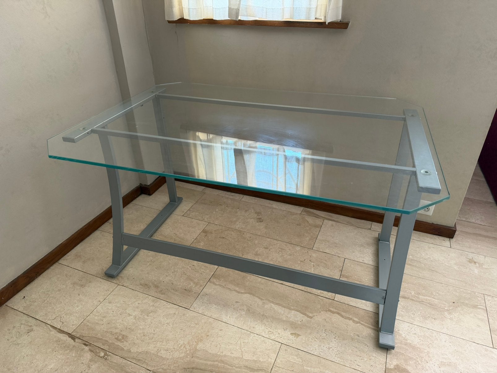 Uitstekende tafel gehard&veilig glas 140cm/100cm/75cm LxBxH, Huis en Inrichting, Tafels | Eettafels, Ophalen