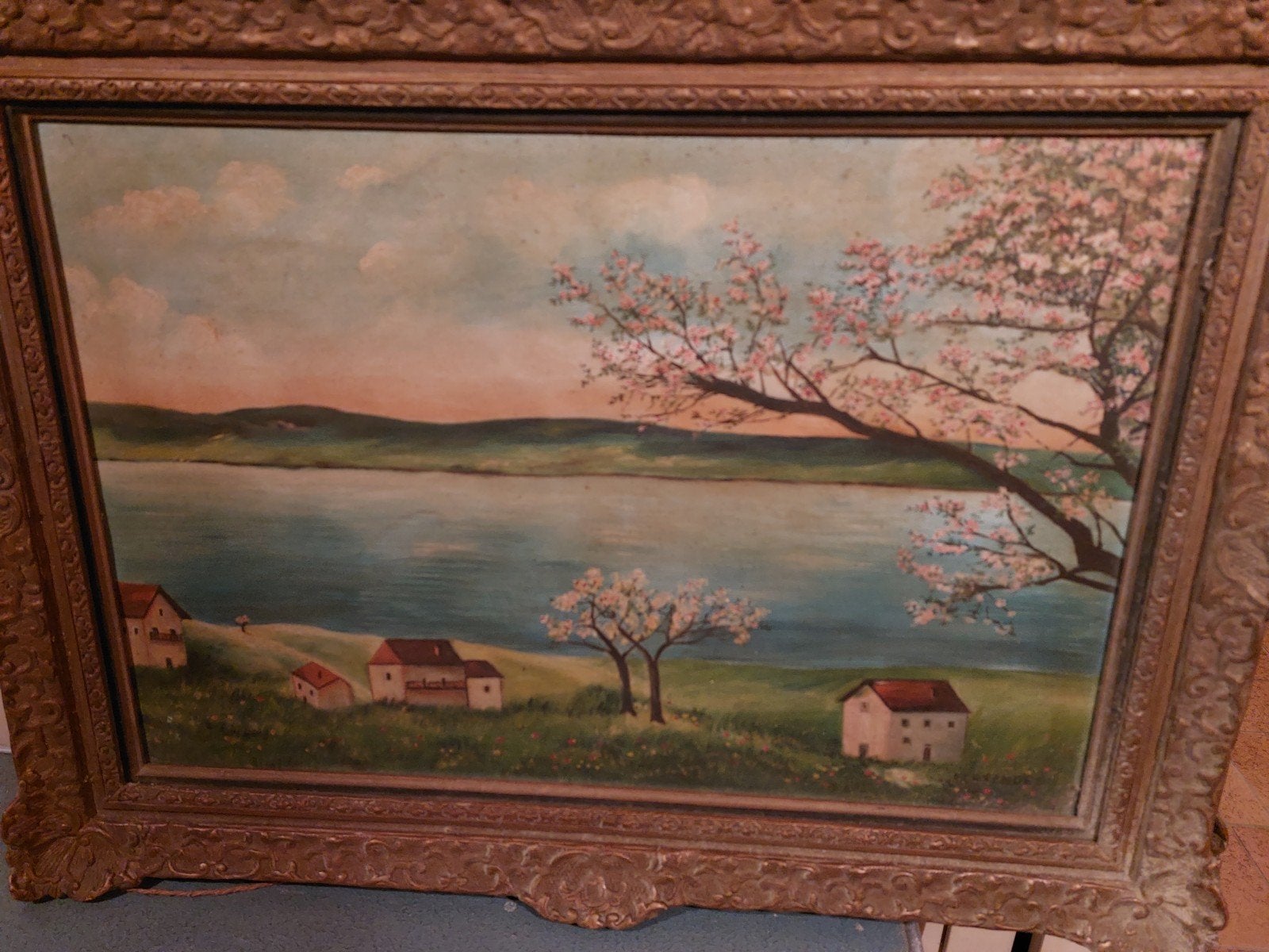 Tableau ancien avec cadre, Antiquités & Art, Enlèvement