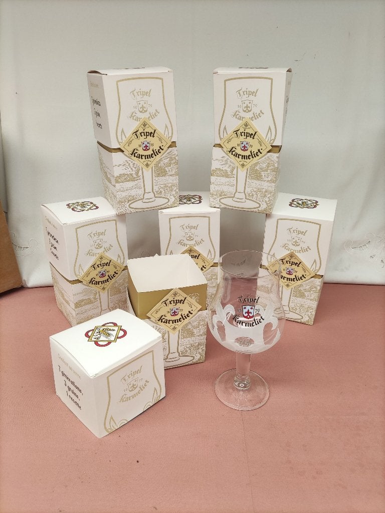 6 karmeliet  & 8 Leffe glazen, Collections, Verres & Petits Verres, Neuf, Verre à bière, Enlèvement