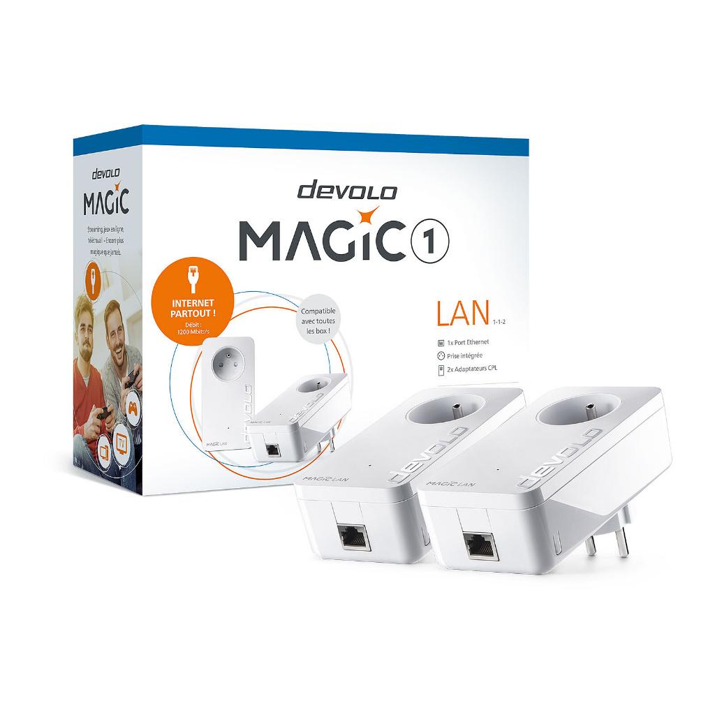 Devolo Magic 1 LAN Kit Démarrage(Pas de wifi)+ 2 adaptateurs, Computers en Software, Accesspoints, Zo goed als nieuw, Ophalen