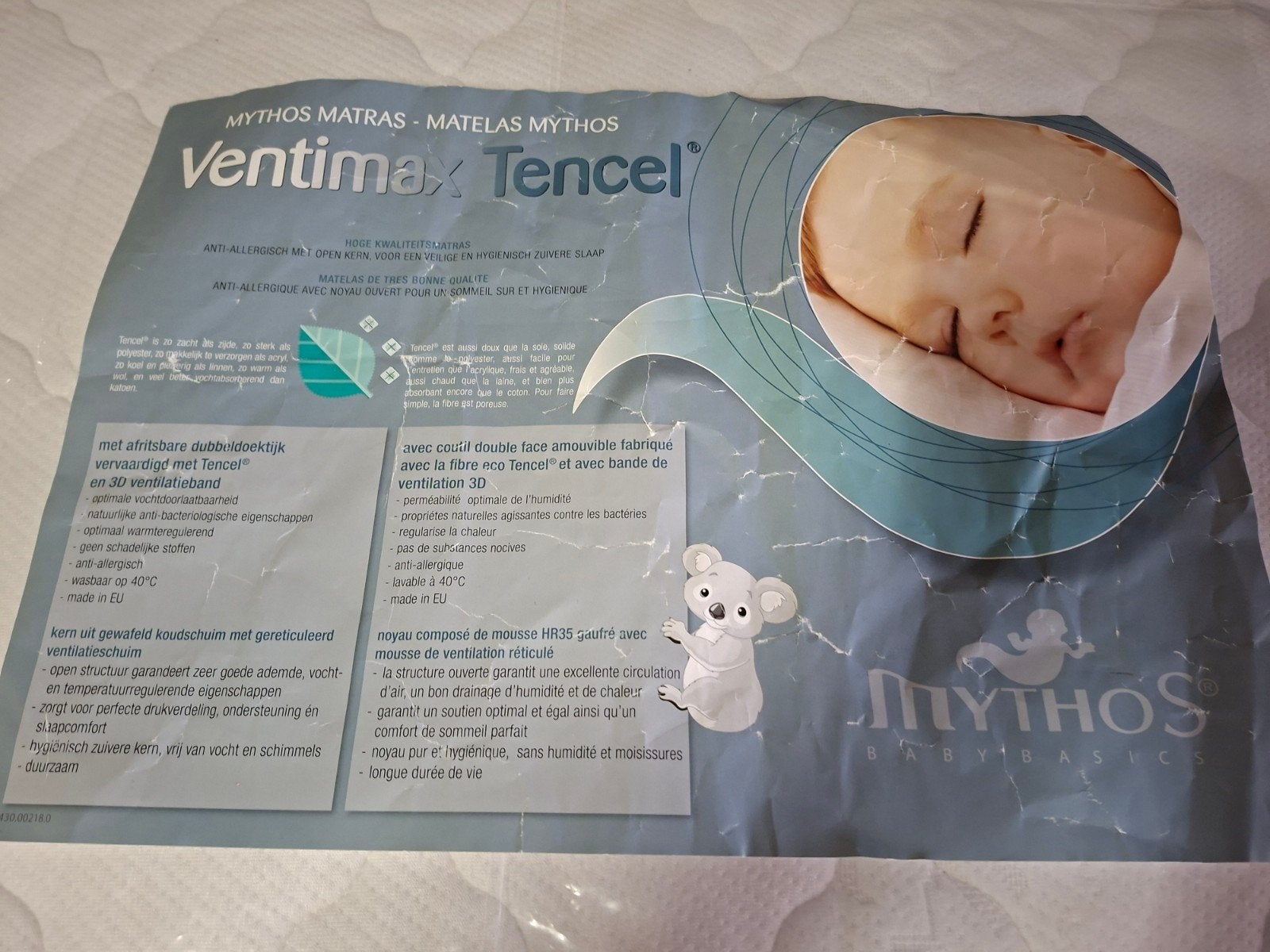 babymatras met overtrek, Tuin en Terras, Ophalen
