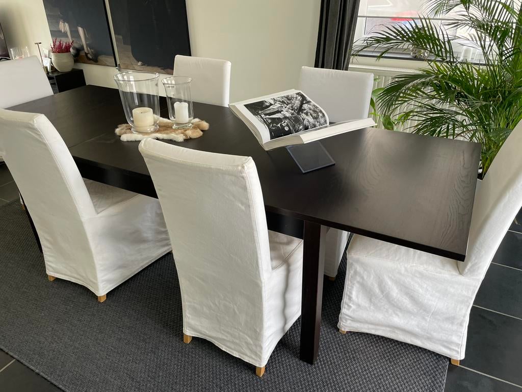 Eetkamerstoelen, Huis en Inrichting, Stoelen, Ophalen, Wit, Zo goed als nieuw, Stof