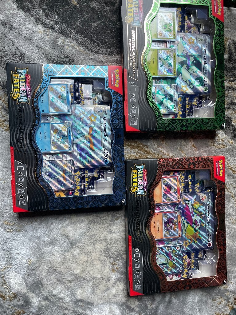 Paldean fates premium collection set, Ophalen of Verzenden, Zo goed als nieuw, Boosterbox, Foil