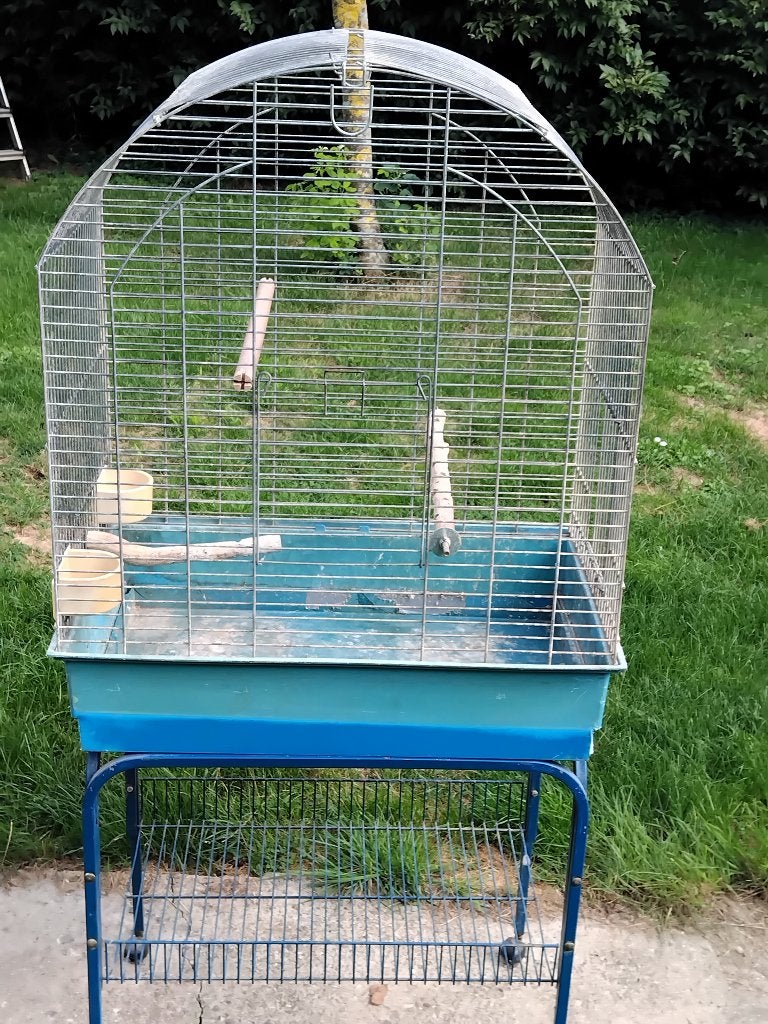 Cage sur pied, Enlèvement, Utilisé, Métal, Cage à oiseaux