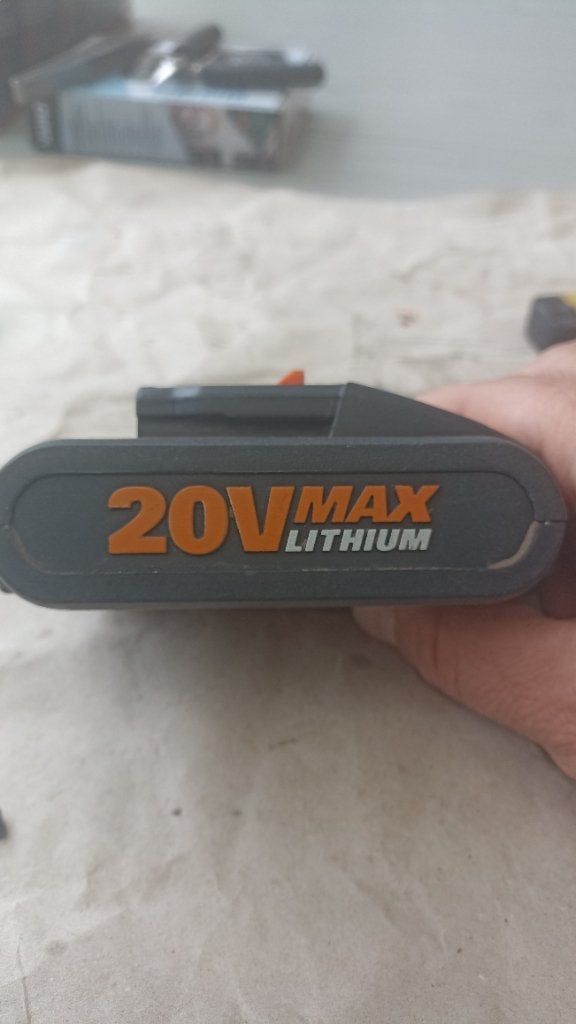 Batterie lithium 20v worx, Enlèvement, Utilisé