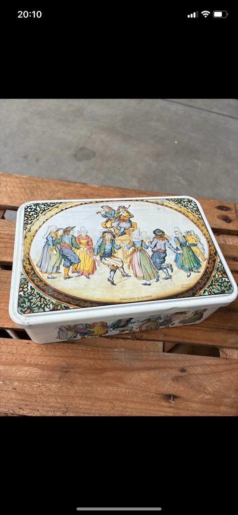 Ancienne boîte en fer blanc, Enlèvement ou Envoi, Utilisé