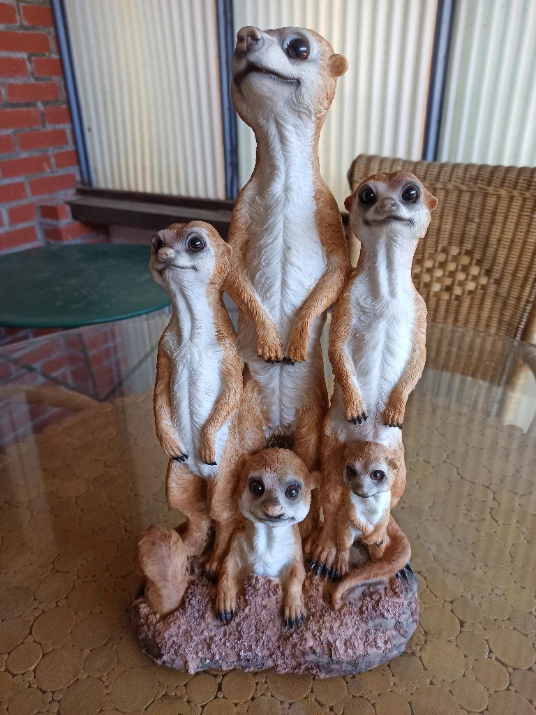 stokstaartjes, Tuin en Terras, Tuinbeelden, Ophalen, Nieuw, Kunststof, Dierenbeeld
